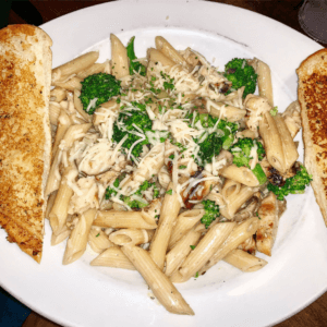 Chicken Penne Broccoli and Mushrooms
